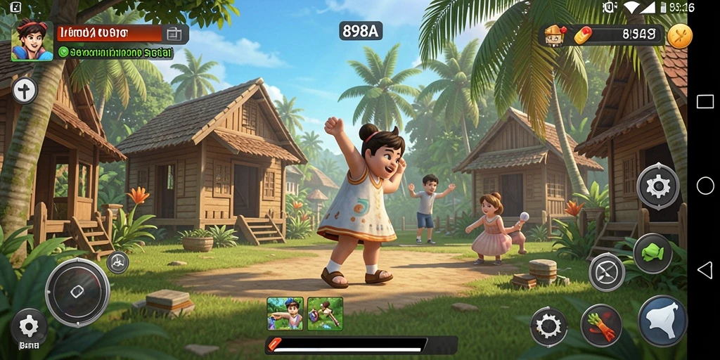 Screenshot menunjukkan gameplay seru dari 898A dengan level menarik.