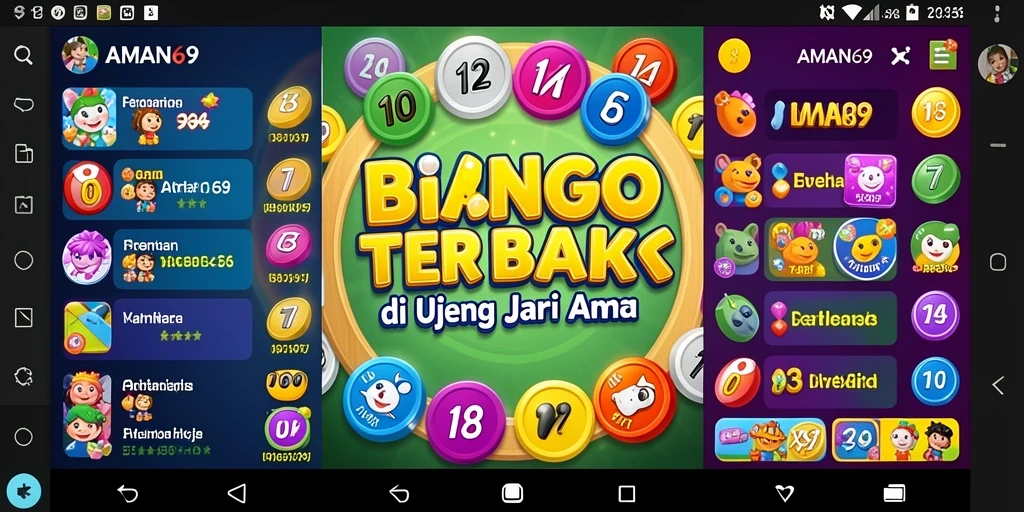 Tampilan gameplay Bingo yang seru di AMAN69.