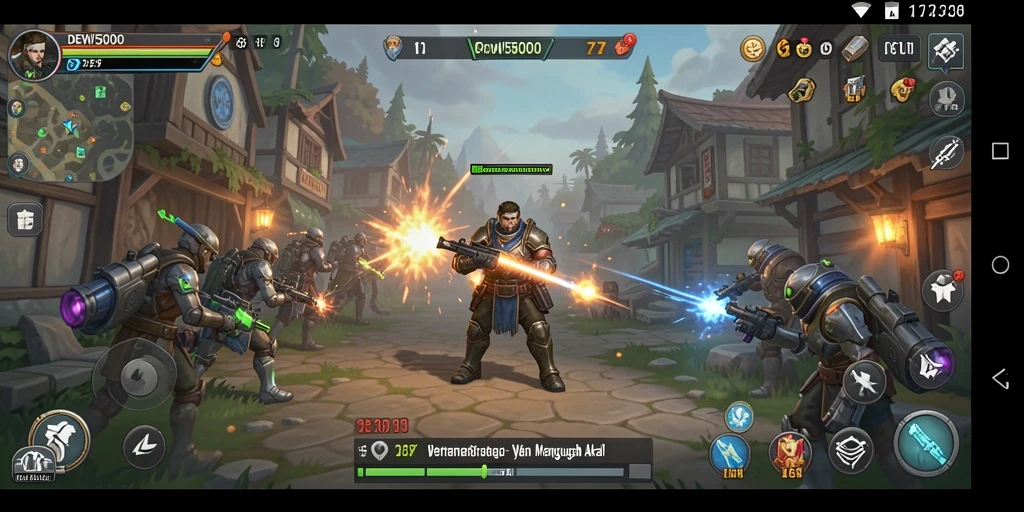 Screenshot DEWI5000 yang memperlihatkan momen strategi mendebarkan.
