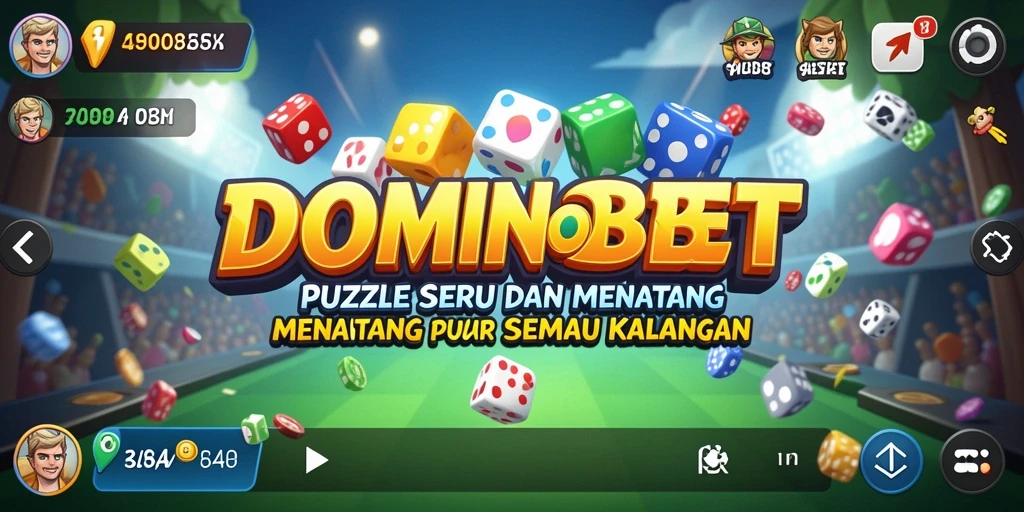 Tampilan gameplay menarik dari DOMINOBET dengan banyak warna.