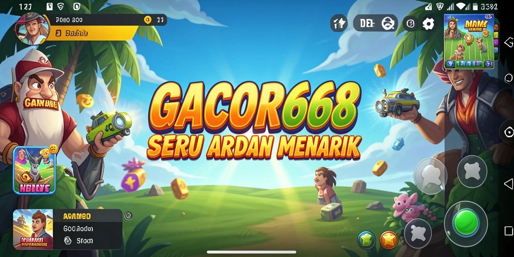 GAMBAR gameplay seru GACOR668 dengan tantangan Arcade.