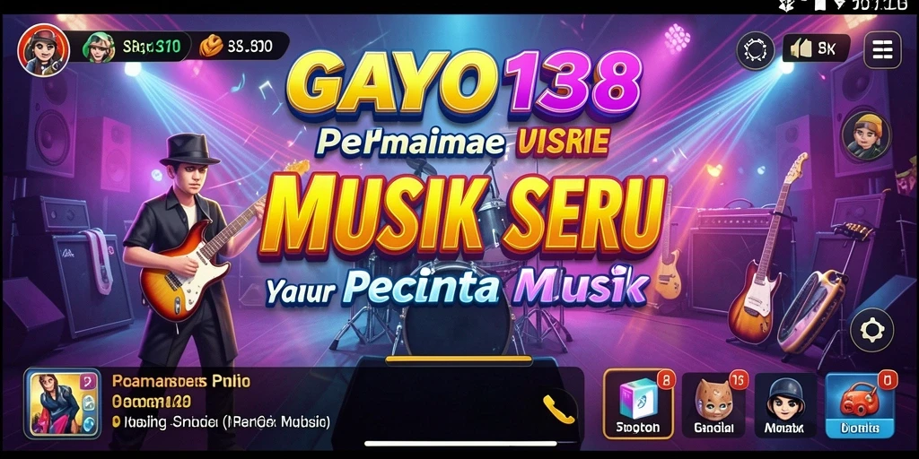 Tampilan gameplay musik yang interaktif dan menyenangkan.