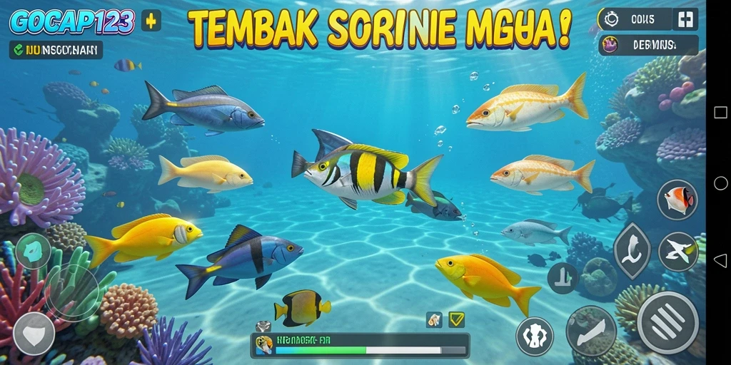 Tampilan gameplay seru Tembak Ikan di GOCAP123.