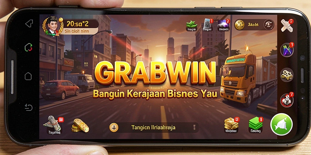 Tampilan gameplay GRABWIN yang menarik dan penuh strategi Tycoon.