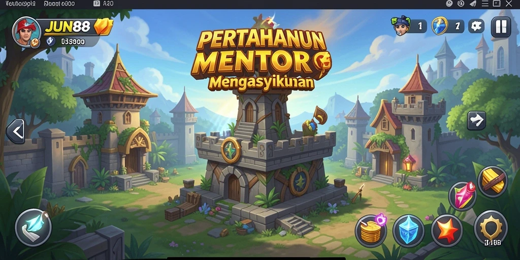 Tampilan gameplay JRUN88 yang seru dan menantang dalam Tower Defense.