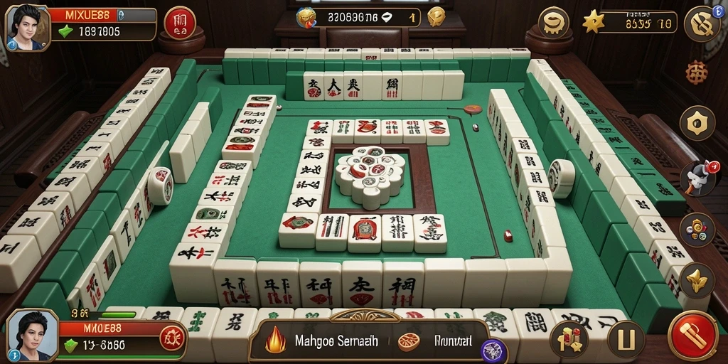 Tampilan screenshot permainan Mahjong yang menarik dan menantang.
