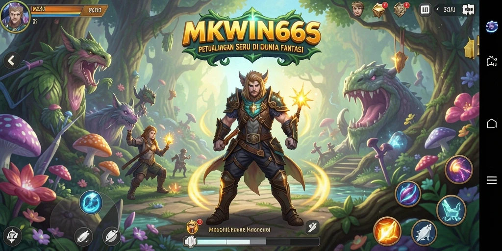 Screenshot gameplay yang menggambarkan petualangan seru di MKWIN666.