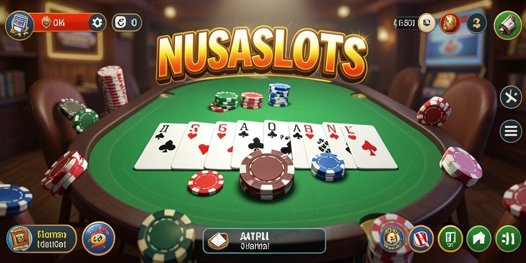 Tampilan gameplay NUSASLOTS yang menarik saat bermain Gaple.
