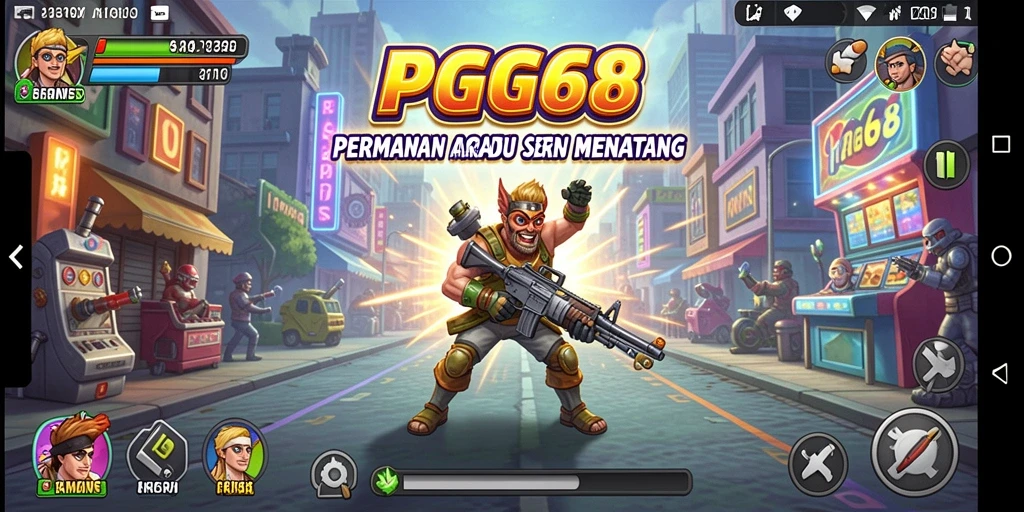 Screenshot PGG68 menunjukkan tampilan gameplay yang dinamis dan seru.