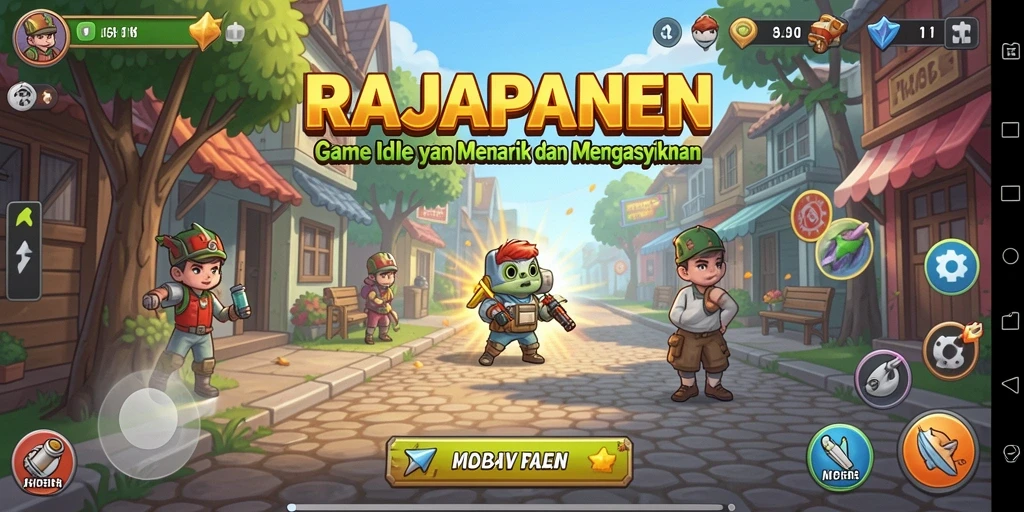 Tampilan gameplay RAJAPANEN yang mengasyikkan dengan mekanisme Idle.