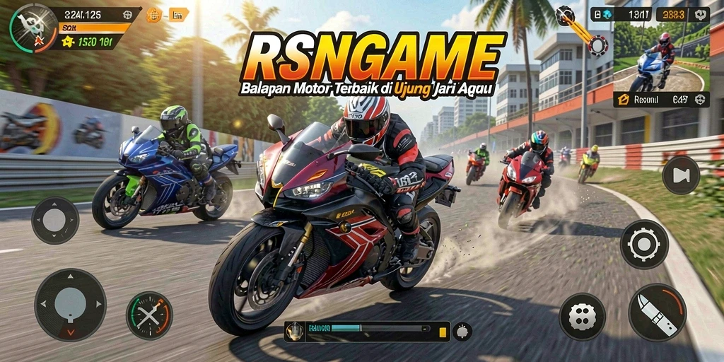 Gameplay seru balapan motor di RSNGAME.
