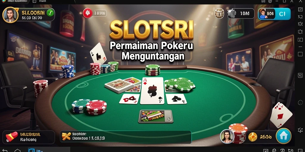 Tampilan gameplay Poker di SLOTSRI yang mendebarkan.