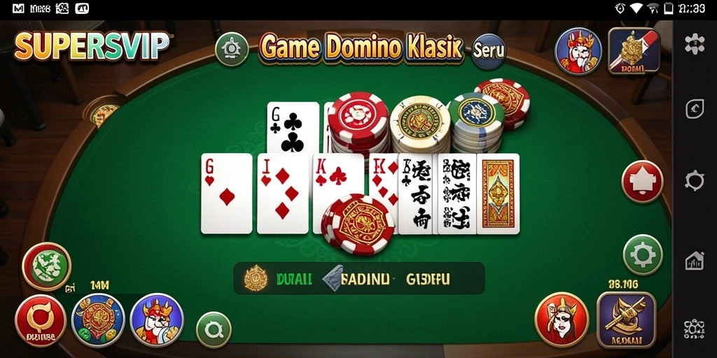 Screenshot utama SUPERSVIP menampilkan gameplay Domino yang mendebarkan.