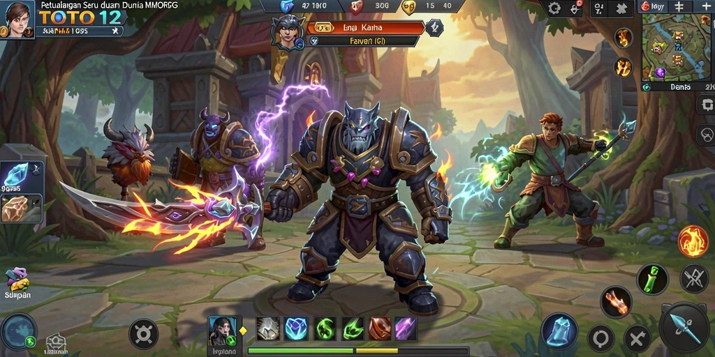Tampilan gameplay TOTO12 yang menarik dalam dunia MMORPG.